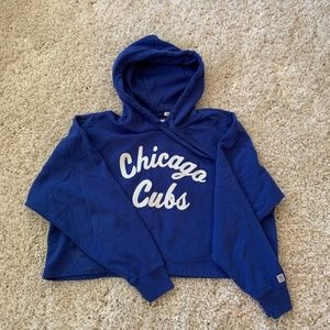 Tailgate Chicago Cubs Cropped Oversized Hoodie